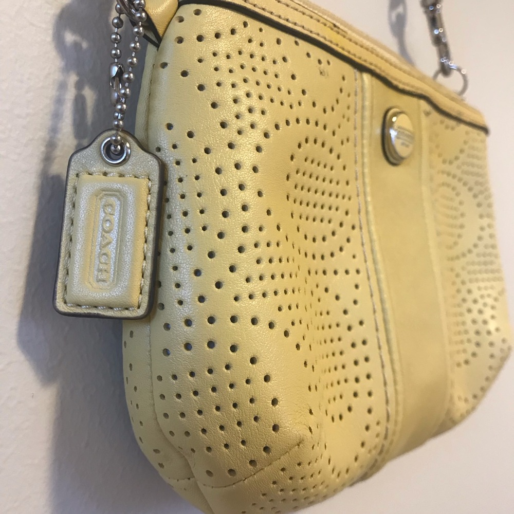 Coach wristlet - yellow